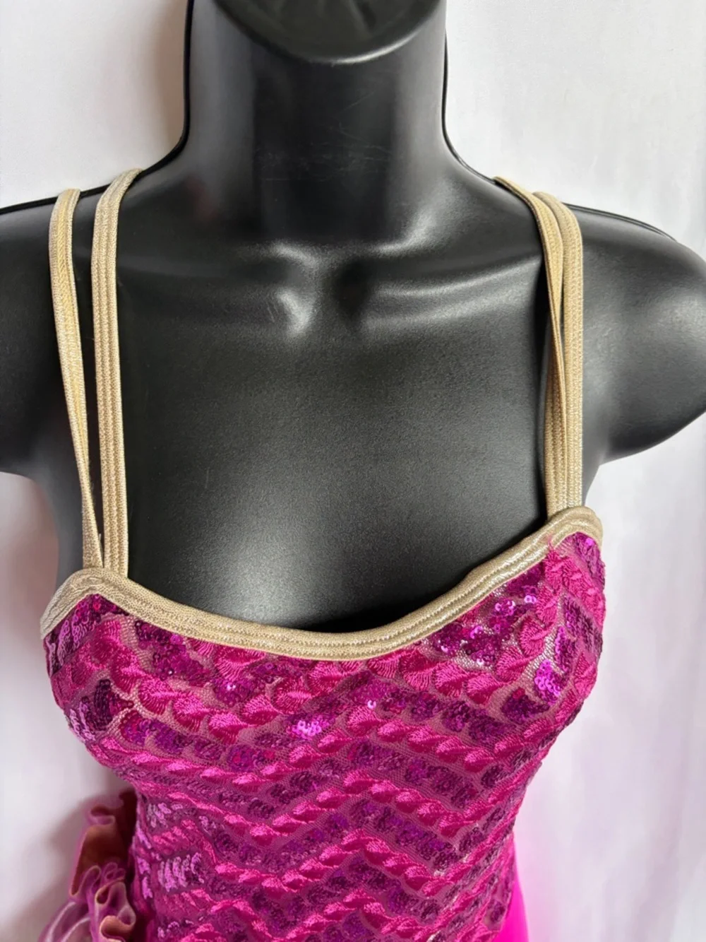 Curtain Call Dance Costume, Jazz Sequin Tap Spandex, sz CLA